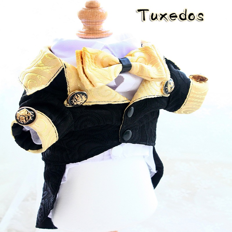 Suitsupply Wedding Tuxedo - Pakaian Anjing Buatan Tangan Perlengkapan Hewan