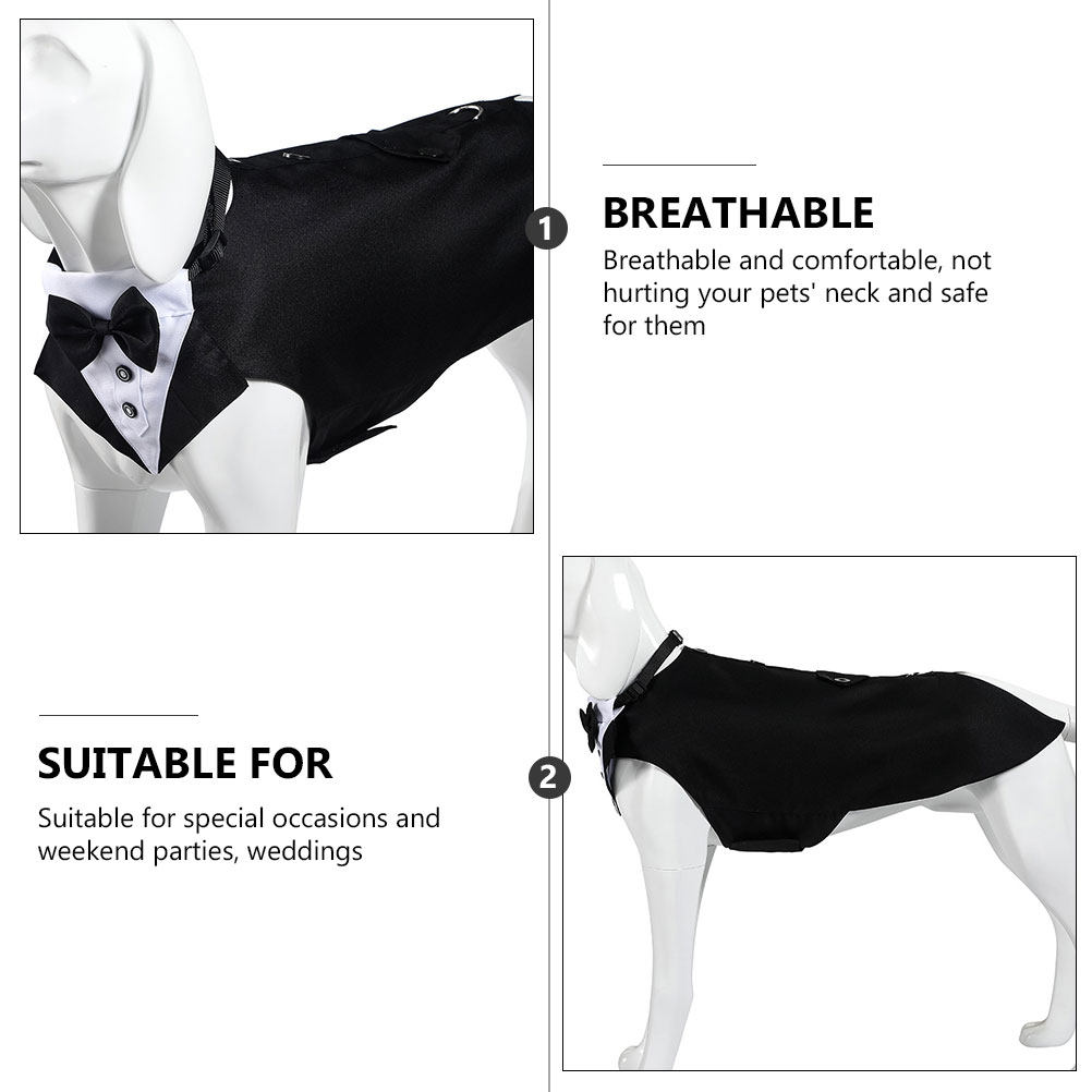 1Set Kostum Anjing dan Bandana - Suitsupply Wedding Tuxedo ulasan dan harga